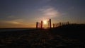 Sunrise on OBX beach Kill Devil Hills NC Royalty Free Stock Photo