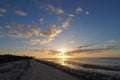 Sunrise off East Cape Sable, Florida. Royalty Free Stock Photo