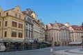 Sunrise Old Town Square cafes, Prague Royalty Free Stock Photo