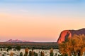 Sunrise at The Olgas Kata Tjuta and Uluru Ayers Rock. Northern Territory. Australia