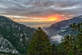 Sunrise in Olympus mountains Royalty Free Stock Photo