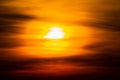 Sunrise and orange sky. Bright sun and clouds Royalty Free Stock Photo