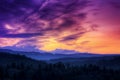 Sunrise in Orlicke hory panorama