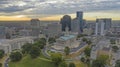 Sunrise Over Aerial View Nashville Downtown Capital Building in Tennessee Royalty Free Stock Photo
