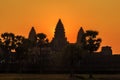 Sunrise over Angkor Wat. Royalty Free Stock Photo