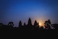 Sunrise over Angkor Wat. Royalty Free Stock Photo