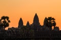 Sunrise over Angkor Wat. Royalty Free Stock Photo