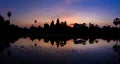 Sunrise over Angkor Wat temple Royalty Free Stock Photo