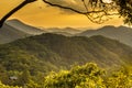 Sunrise over the Appalachian valleys of Smokies Royalty Free Stock Photo