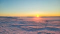 Canadian arctic sunrise over arctic ocean