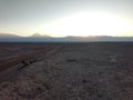 Sunrise over Atacama desert, on a biking trip to moon valley
