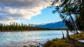 Sunrise over the Athabasca River Royalty Free Stock Photo