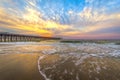 Myrtle Beach Fishing Pier Sunrise Landscape Royalty Free Stock Photo