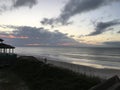 Sunrise over the Atlantic Ocean Coastline, North Carolina Royalty Free Stock Photo
