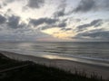 Sunrise over the Atlantic Ocean Coastline, North Carolina Royalty Free Stock Photo