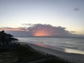 Sunrise over the Atlantic Ocean Coastline, North Carolina Royalty Free Stock Photo