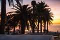 Sunrise over the Balcon de Europa in the Spanish resort of Nerja on the Costa del Sol Royalty Free Stock Photo