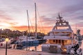 Sunrise over Barcelona Marina