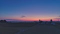 Sunrise over barns and silos Royalty Free Stock Photo