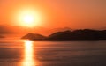 Sunrise over bay in Turkey Royalty Free Stock Photo