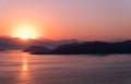 Sunrise over bay in Turkey Royalty Free Stock Photo