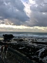 Sunrise over beach in Bali