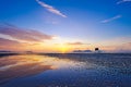 Sunrise over the beach, Hochiminh city, Vietnam. Royalty Free Stock Photo