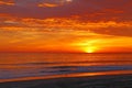 Sunrise over the beach at Nags Head, North Carolina Royalty Free Stock Photo
