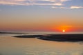 Sunrise over the beach and ocean at Corson's Inlet Royalty Free Stock Photo