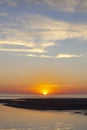 Sunrise over the beach and ocean at Corson's Inlet Royalty Free Stock Photo