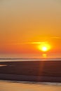 Sunrise over the beach and ocean at Corsons Inlet Royalty Free Stock Photo