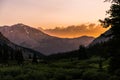 Sunrise over the beautiful mountains of the Sawatch Range. Colorado Rocky Mountains