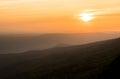 Sunrise over black forest mist Royalty Free Stock Photo