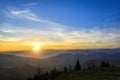 Sunrise over black forest mist Royalty Free Stock Photo