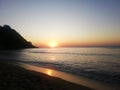 Sunrise over the Black sea, Bulgaria beach Royalty Free Stock Photo