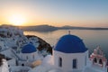 Sunrise at Santorini island, Greece Royalty Free Stock Photo
