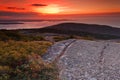 Sunrise over Cadillac Mountain Royalty Free Stock Photo