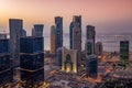 Sunrise over the City Center of Doha, Qatar