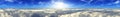 Sunrise over the clouds. Sunset over the clouds. The moon in the clouds. Panorama of clouds. Royalty Free Stock Photo