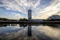 Sunrise over the Clyde Waterfront in Glasgow, Scotland Royalty Free Stock Photo