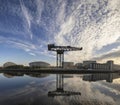 Sunrise over the Clyde Waterfront in Glasgow, Scotland Royalty Free Stock Photo