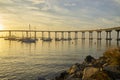 Sunrise over Coronado Bay bathes everything in a warm golden light Royalty Free Stock Photo