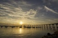 Sunrise over Coronado Bay, San Diego, California welcomes a new day Royalty Free Stock Photo