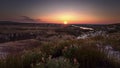 Sunrise over the Cretaceous Hills.