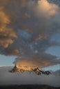 Sunrise over Cuernos del Paine, Torres del Paine National Park, Chile Royalty Free Stock Photo