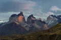 Sunrise over Cuernos del Paine, Torres del Paine National Park, Chile Royalty Free Stock Photo