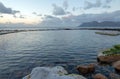 Dawn Sunrise over Dale Brook Tidal Swim Pool in Cape Town South Africa Royalty Free Stock Photo