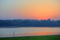 Sunrise over Danube river Royalty Free Stock Photo