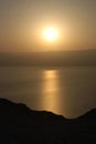 Sunrise over the dead sea Royalty Free Stock Photo