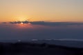 Sunrise over the Dead Sea from Arad in Israel Royalty Free Stock Photo